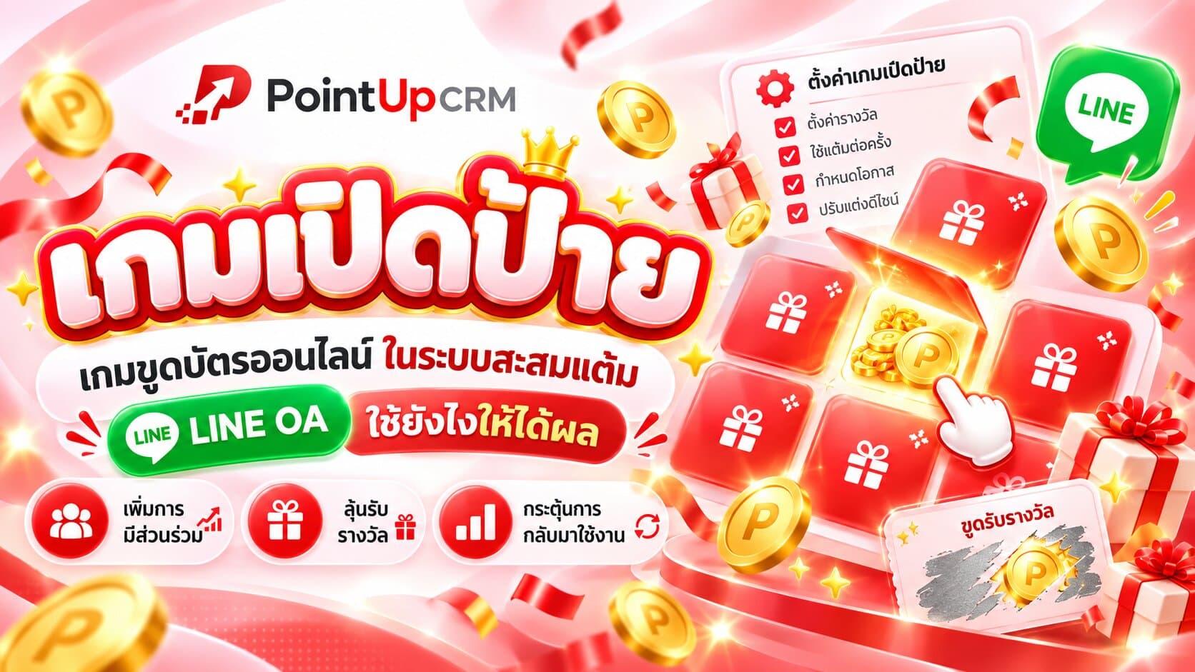 เกมเปิดป้าย เกมขูดบัตรออนไลน์ ในระบบสะสมแต้ม LINE OA ใช้ยังไงให้ได้ผล